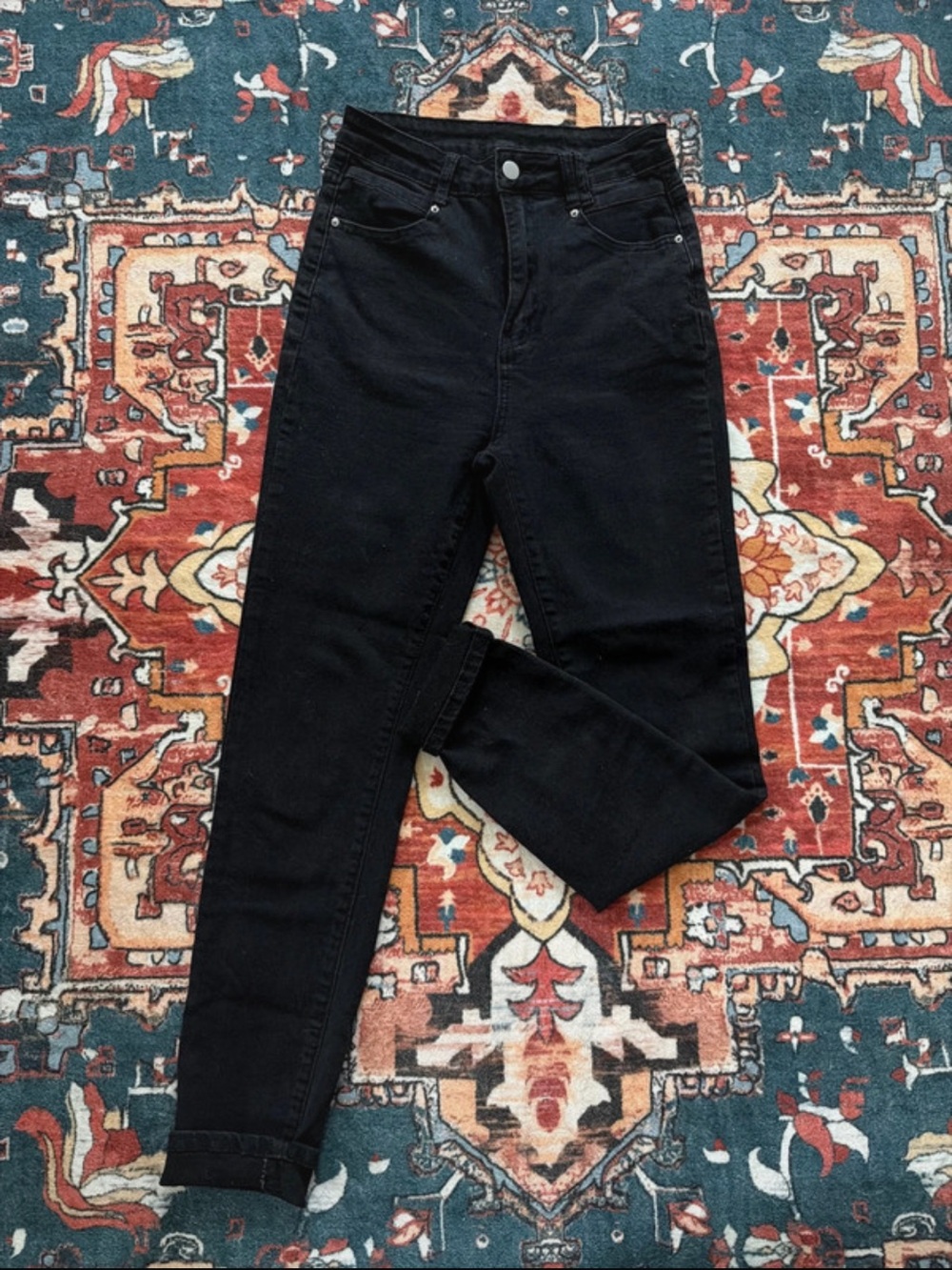 SHEIN High-Rise Black Slim Tapered Women’s Jeans